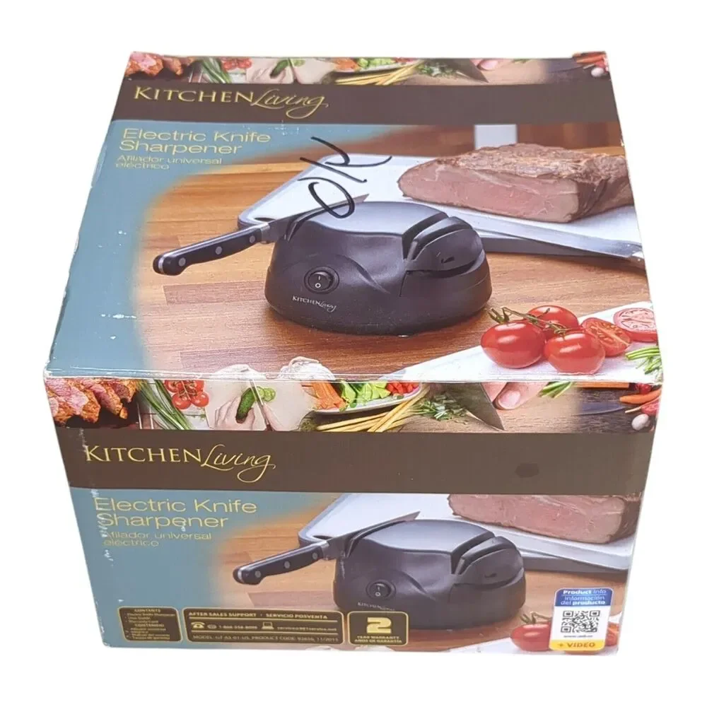 Kitchen Living Electric Knife Sharpener Black Tested Works Compact Fast